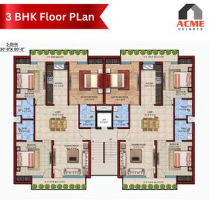 Project Image of 1800 Sq.ft 3 BHK Apartment / Flat for sale in Sector 92 for Rs. 10800000