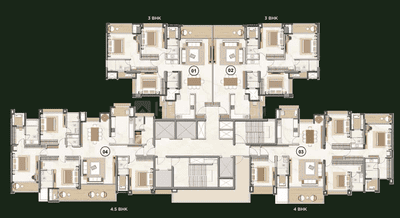 Project Image of 1286.5 - 2646.0 Sq.ft 3 BHK Apartment for buy in Livience Aleenta