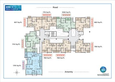 Project Image of 702.0 - 1796.71 Sq.ft 2 BHK Apartment for buy in Yashada Windsong