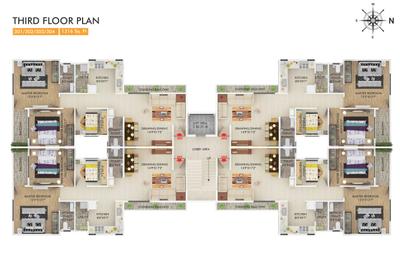 Project Image of 0.0 - 842.92 Sq.ft 3 BHK Apartment for buy in Angel Regency 1