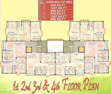 Project Image of 845.0 - 1027.0 Sq.ft 2 BHK Apartment for buy in Aavas residency