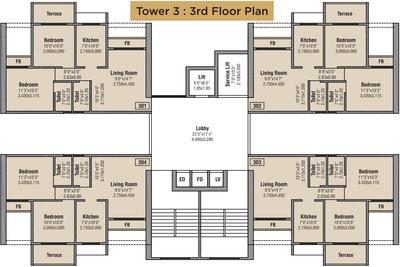Project Image of 296.0 - 499.0 Sq.ft 1 BHK Apartment for buy in Bhumiraj Hills Tower 2 And 3
