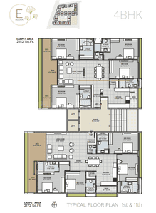Project Image of 1911.0 - 6203.0 Sq.ft 3 BHK Apartment for buy in Avadh Ercole