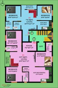 Project Image of 500.0 - 1237.0 Sq.ft 1 BHK Apartment for buy in Grand Apple Ridge