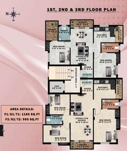 Project Image of 950.0 - 1166.0 Sq.ft 2 BHK Apartment for buy in Samy Royal Diamond