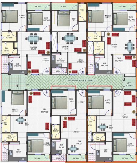 SBR Sujana Apartment 2 Images for Cluster Plan of SBR Builders Sujana Apartment 2 1