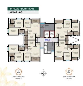 Project Image of 1340 Sq.ft 3 BHK Apartment / Flat for sale in Moshi for Rs. 8990000