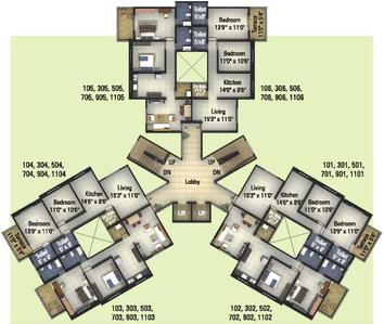 Project Image of 800 Sq.ft 2 BHK Apartment / Flat for sale in Kondhwa Budruk for Rs. 5500000