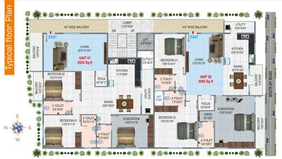 Project Image of 2035.0 - 2085.0 Sq.ft 3 BHK Apartment for buy in Sreenidhi Serenity
