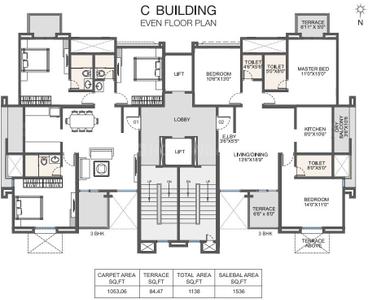 Project Image of 1605 Sq.ft 3 BHK Apartment / Flat for sale in Baner for Rs. 22000000