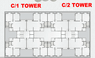 Project Image of 645.83 - 837.0 Sq.ft 2 BHK Apartment for buy in Sairang Heights C Tower
