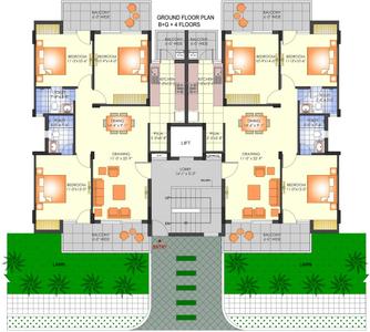 Project Image of 1500.0 - 2175.0 Sq.ft 3 BHK Apartment for buy in Ashiana The Center Court Prime