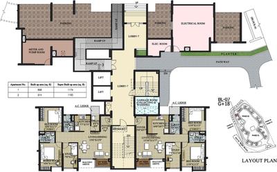 Project Image of 1230 Sq.ft 3 BHK Apartment / Flat for sale in New Town for Rs. 13800000