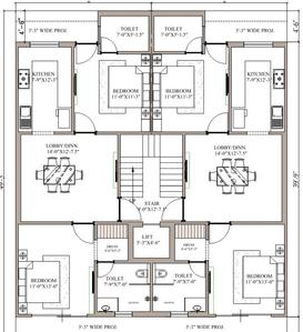 Neev Optus Floors Optus Floors Cluster Plan from 1st to 4th Floor 1