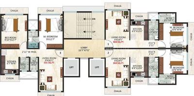 Project Image of 142.0 - 840.0 Sq.ft 1 RK Apartment for buy in Kosmos Vinayak Tower