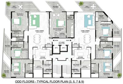 Project Image of 3390.0 - 4640.0 Sq.ft 3 BHK Apartment for buy in Mahindra L Artista