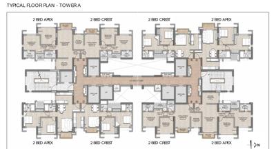 Project Image of 595.35 - 684.69 Sq.ft 2 BHK Apartment for buy in Raymond Ten X Era Raymond Realty Tower A
