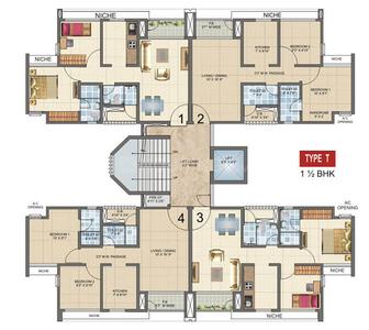 Project Image of 0.0 - 529.91 Sq.ft 1 BHK Apartment for buy in Laxmi Avenue D Phase III