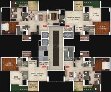 Project Image of 0.0 - 759.0 Sq.ft 2 BHK Apartment for buy in Gagan Unnatii Phase 2