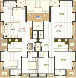 Project Image of 0.0 - 823.0 Sq.ft 3 BHK Apartment for buy in Madhav Silver Luxuria
