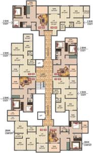 Project Image of 757.0 - 945.0 Sq.ft 2 BHK Apartment for buy in Kohinoor Saheel Elegance