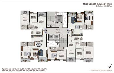 Project Image of 837.0 - 1214.0 Sq.ft 2 BHK Apartment for buy in Nyati Esteban II