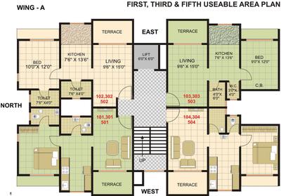 Project Image of 363.0 - 624.0 Sq.ft 1 BHK Apartment for buy in Shrinath Anand Homes Wing A B C