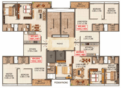 Project Image of 764.24 - 1103.3 Sq.ft 2 BHK Apartment for buy in Kumar Palmspring Towers A1 A2 And A3
