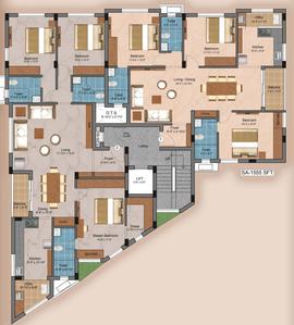 Project Image of 0.0 - 1555.0 Sq.ft 3 BHK Apartment for buy in Preetha NK Enclave