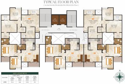 Project Image of 0.0 - 636.58 Sq.ft 2 BHK Apartment for buy in Kuber Antonia C Wing