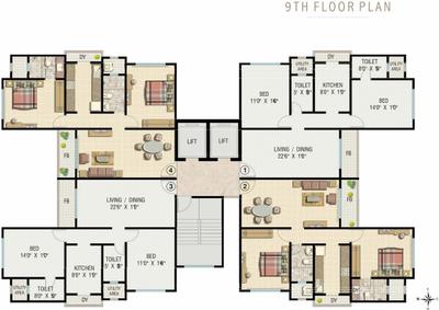 Project Image of 600.0 - 875.64 Sq.ft 2 BHK Apartment for buy in Shubham Solitude