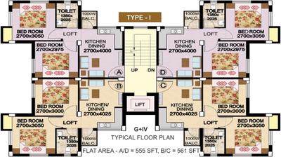 Project Image of 533.0 - 733.0 Sq.ft 2 BHK Apartment for buy in Golden Valley Housing Complex