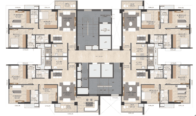 Project Image of 1137.0 - 1281.0 Sq.ft 3 BHK Apartment for buy in Serein Phase II