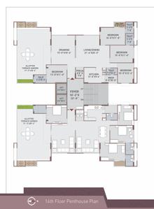 Project Image of 0.0 - 2304.0 Sq.ft 3 BHK Apartment for buy in Sampath Sky