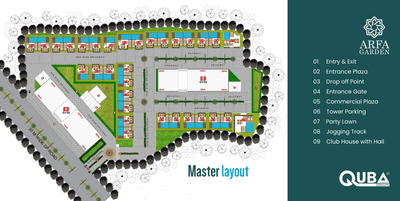 Project Image of 418.0 - 829.0 Sq.ft 1 BHK Apartment for buy in Quba Arfa Garden