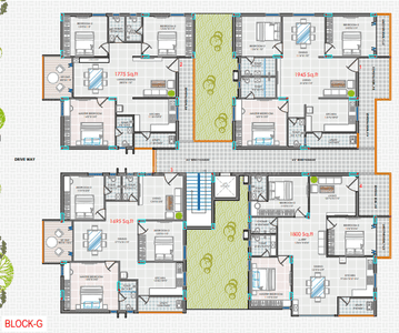 Project Image of 1695.0 - 1945.0 Sq.ft 3 BHK Apartment for buy in Thimu Blue Bell Block G