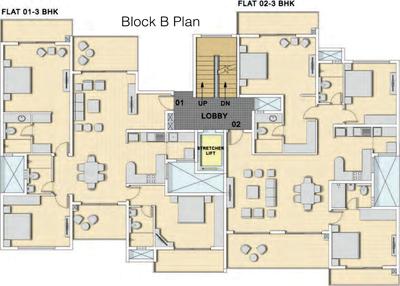 Project Image of 1624.0 - 1947.0 Sq.ft 3 BHK Apartment for buy in Ozone Urbana Aura