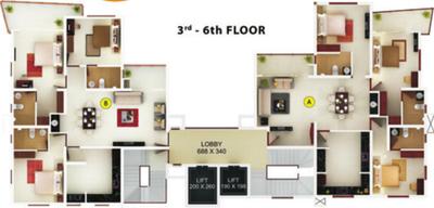 Project Image of 1800 Sq.ft 3 BHK Apartment / Flat for sale in Pallimukku for Rs. 20000000
