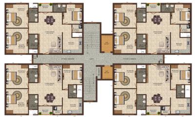 Project Image of 0.0 - 1227.32 Sq.ft 3 BHK Apartment for buy in India Temple Residency