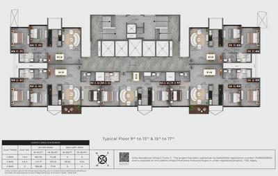 Project Image of 766.28 - 1170.8 Sq.ft 2 BHK Apartment for buy in Vista Residences Wing D Tower 3