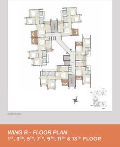 Project Image of 500.0 - 1090.0 Sq.ft 1 BHK Apartment for buy in Kalpataru Serenity Bldg 5