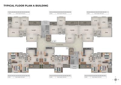 Project Image of 760.0 - 1017.0 Sq.ft 2 BHK Apartment for buy in Sah Santiago Skyland