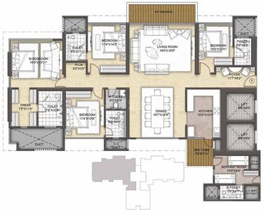 Project Image of 2179.0 - 3393.0 Sq.ft 4 BHK Apartment for buy in Raymond Invictus
