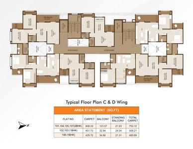 Project Image of 485.69 - 753.12 Sq.ft 1 BHK Apartment for buy in Mayuri Adhinathpuram