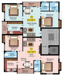 Project Image of 918.0 - 1850.0 Sq.ft 2 BHK Apartment for buy in Maha Mangalam Nivas