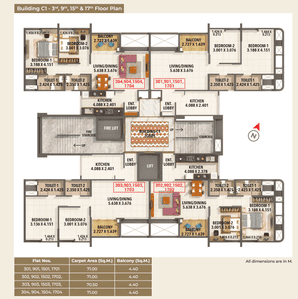 Project Image of 586.63 - 764.24 Sq.ft 2 BHK Apartment for buy in Kumar Princetown Tower C1