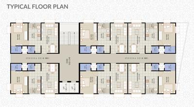 Pratham Prime Prime Typical Floor Cluster Plan 1