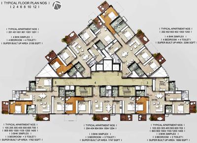 Project Image of 1747.0 - 3251.0 Sq.ft 3 BHK Apartment for buy in Unishire Belvedere Premia