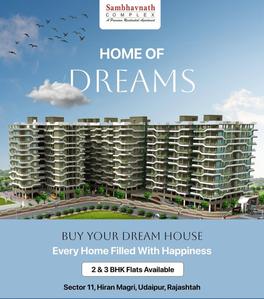 Project Image of 1644 Sq.ft 3 BHK Apartment / Flat for sale in Hiran Magri for Rs. 7398000
