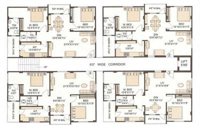 Project Image of 0.0 - 1100.0 Sq.ft 2 BHK Apartment for buy in Venkatasai Vensa Icon